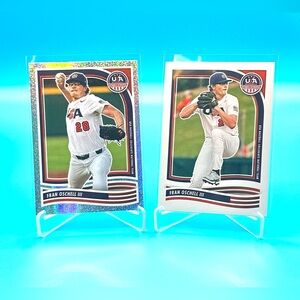 2024 Panini USA 🇺🇸 Stars & Stripes Fran Oschell III Lot!🔥Silver Sparkle! 😮